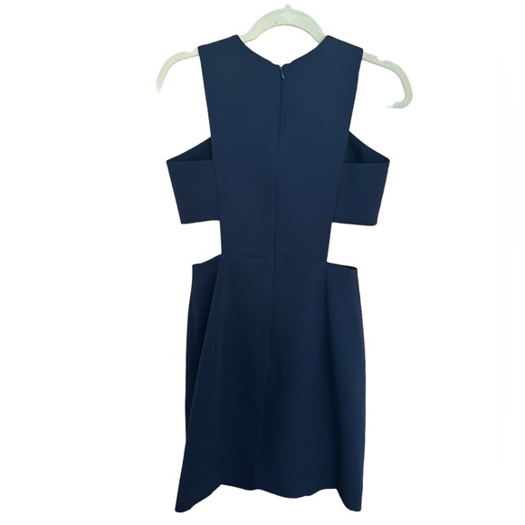 MILLY NAVY BLUE CUT OUT MINI DRESS - Picture 3 of 5